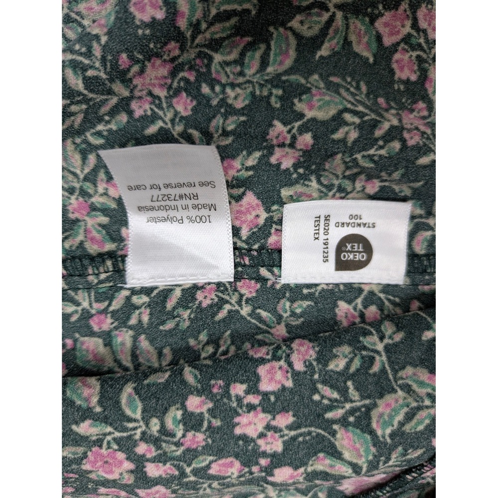 Cottagecore Floral Maxi Skirt Womens Small LC Lauren Conrad Green‎ Pink Flowy - Picture 6 of 7
